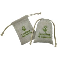 Pochette en lin brodée avec logo personnalisé, accessoire d'aromathérapie, sachet d'aromathérapie, emballage cadeau parfumé