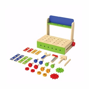 Banc de travail en <span class=keywords><strong>bois</strong></span> pour enfants, jouet d'imitation pour réparer les jouets, avec écrous et engrenages à démonter - Product Image 5