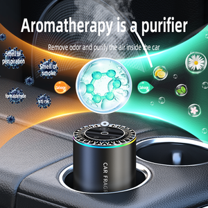 Diffuseur de voiture portable de haute qualité 50 ml en alliage et plastique, alimenté par USB, avec éclairage rythmique et longue durée d'aromathérapie - Product Image 4