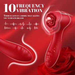 Vibromasseur Rose à 10 Vitesses pour Point G, Plug Anal Vibrant, Œuf Vibrant, Stimulation Clitoridienne, Perle Rotative en Forme de <span class=keywords><strong>Fleur</strong></span> de Rose - Product Image 5