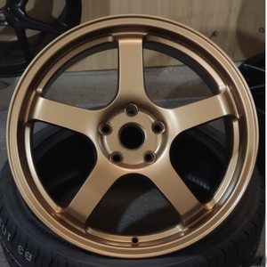 Nuevos Rines de Aleación de Aluminio Fundido de 15-16-17-18-19 Pulgadas 5x100/114.3/108/112 de Cinco Radios en Negro Hiperbrillante para Honda y <span class=keywords><strong>Cooper</strong></span> - Product Image 2