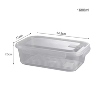 Emballage alimentaire écologique, récipient pour biscuits sablés, conservation au réfrigérateur, 1600 ml, recyclable, boîte d'emballage en plastique PP de 900 ml
