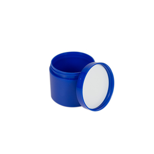 4 Oz.Blue Polypropylene Straight Sided Plastic Cosmetic Cream Jar Container With 70/400 Neck