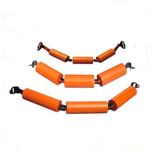 건설 기계용 새로운 나선형 고무 홈 아이들러 롤러 컨베이어 아이들러 스트링 롤러 취급 플라스틱 강재 - Product Image 1