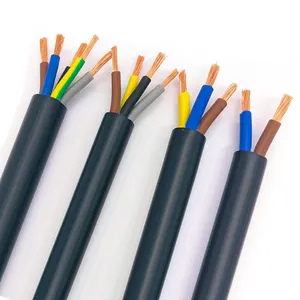 H03VV-F PVC kabel ekstensi Power supply 2 3 4 5 inti tembaga PVC Sheathed kabel fleksibel