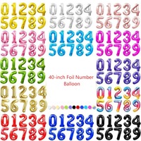 Ballon en aluminium géant de 40 pouces pour anniversaire d'enfant, décoration de fête du premier anniversaire, aménagement de scène, photo