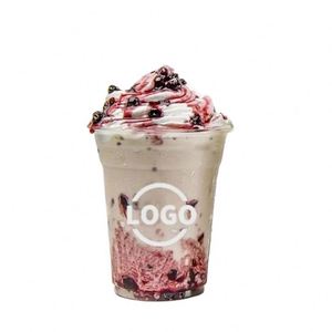 Gobelet personnalisé avec logo, 16 oz (500 ml), en plastique PET/PLA, 98 mm, impression personnalisée du logo, pour café froid, thé boba, jus, gobelets de 16 oz - Product Image 1