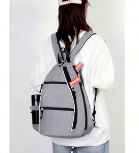 Pickleball Paddle <b>Backpack</b> Adjustable Crossbody Sling Tennis Racketbag With Water Bottle Holder Portable Feature - Product Image 2