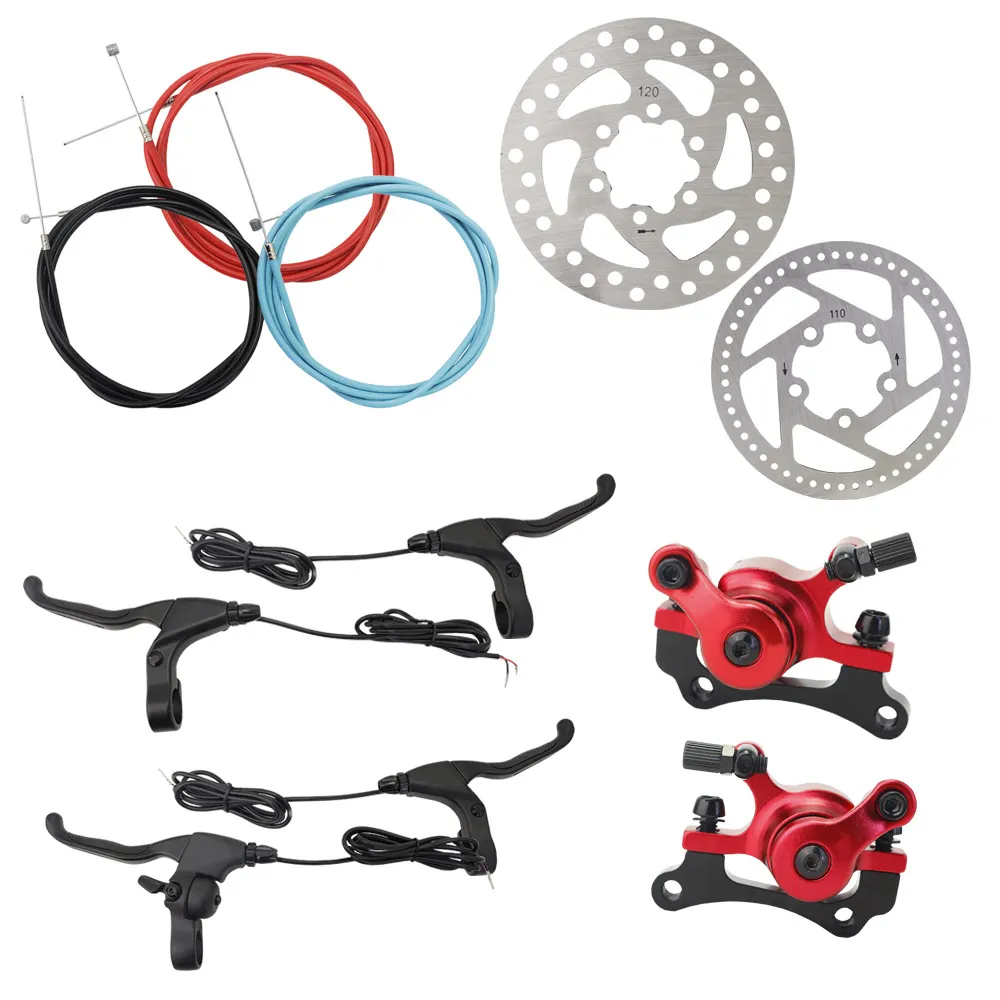 Factory Electric Scooter Bike Parts 110MM 120MM 140MM Rotor With Bolts Brake Lever With Bell Bicycle Mechanism Disc Brakes
