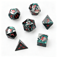 Ensemble de dés en métal Dragon de la Forêt pour jeux de rôle sur table, fournisseur en gros de dés polyédriques fantastiques