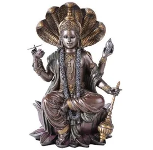 Resina Vishnu statua decorativa Narayana il conservatore e protettore figurina