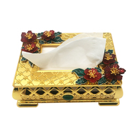 Boîte distributrice de papier avec emballage cadeau et boîtes à mouchoirs de luxe pour la réception de l'hôtel porte-serviettes en papier boîtes à serviettes de luxe en métal