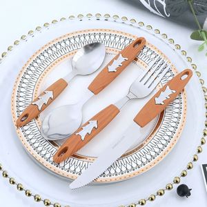 Juego de Cubiertos Clásico de Estilo Japonés, Juego de Cubiertos de Acero Inoxidable, Estilo Clásico, 4/24 Piezas, Cuchara, Cuchillo, Tenedor, Juego de Cubiertos Navideños - Product Image 1