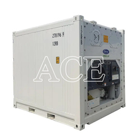 Conteneur frigorifique en acier et aluminium certifié BV de 10 pieds avec plancher en T et unité de refroidissement Carrier, capacité de 12,5 m³, à vendre