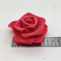 Vente chaude N-0508 Mini PE Mousse Rose Ours Fleurs Têtes 3.5cm Réaliste De Noël et Graduation Décoration Prix De Gros