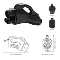 Nouvel adaptateur convertisseur rapide de connecteur de charge CC EVSE 300A 1000V CCS2 vers GBT pour véhicules électriques