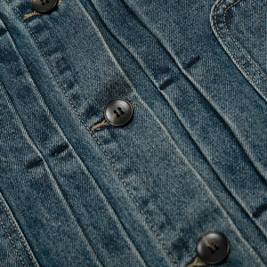 Giacca di Jeans Personalizzata da <span class=keywords><strong>Uomo</strong></span>, Classica Slim Fit Invernale, Giacche e Cappotti in Denim Blu Casual, Taglie Forti, Lotto di Giacche Lunghe in Jeans - Product Image 3