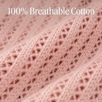 Barboteuse en coton haut de gamme pour nouveau-nés filles, combinaison tricotée à manches longues pour tout-petits, adorable body à manches bouffantes découpées, design ODM