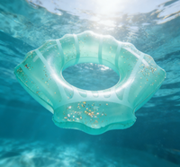 Bouée gonflable élégante en forme de coquillage, design nautique, flotteur de piscine pour la plage et la décoration sur le thème de la piscine