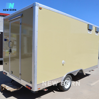 Camions de restauration rapide modernes, personnalisables en couleur, entièrement équipés, multifonctionnels, en fibre de verre, pour la vente de snacks et de bonbons.