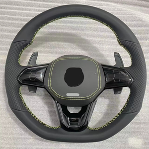 Volante Deportivo de Cuero para VW Passat, Touareg, Polo MK7, MK6, R-Line, CC, Jetta, <span class=keywords><strong>Golf</strong></span> 7, 7.5, <span class=keywords><strong>8</strong></span>, GTI, GTD, <span class=keywords><strong>GTE</strong></span>, R, Todos los Modelos - Product Image 1