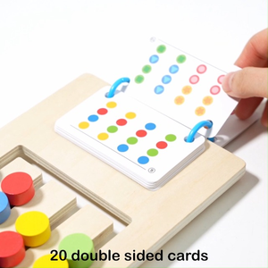 Jouets éducatifs en bois pour enfants, jeu de marche double face quatre couleurs, pour l'apprentissage des formes et des couleurs - Product Image 3