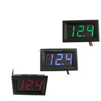 0.56 "Voltmeter DC 0V-30.0V Tiga Kabel dengan Proteksi Koneksi Terbalik, Layar LED Digital