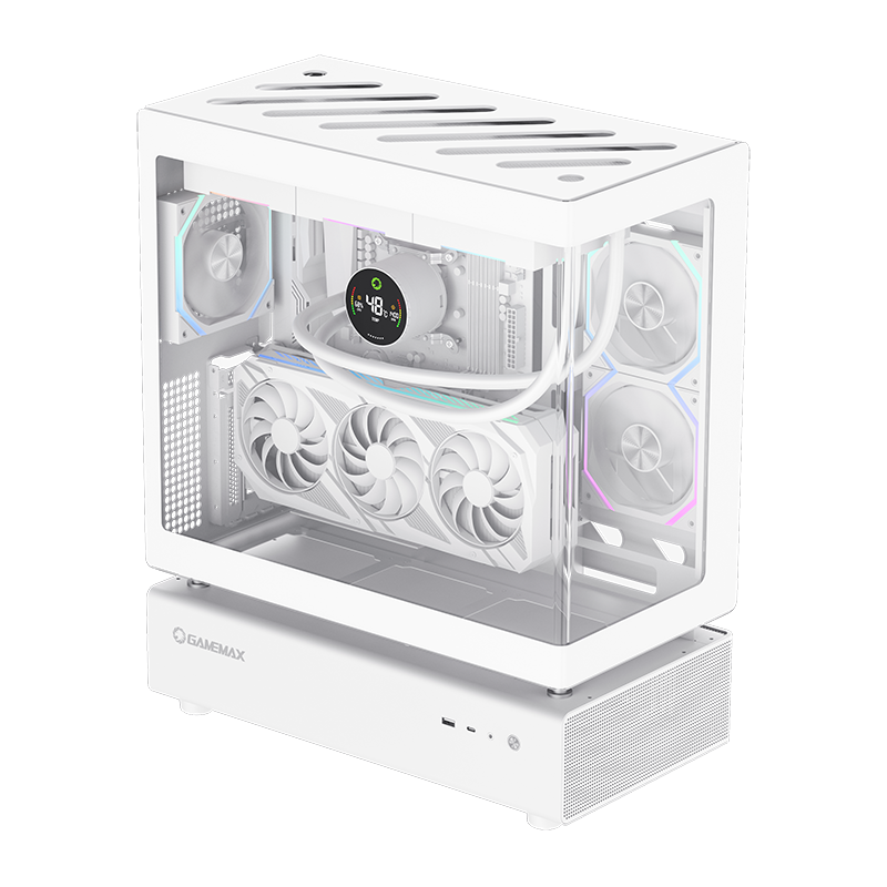 GAMEMAX N80 WH PCケース GAMEMAX N80 WH Gaming PC Case - Modular Design with 6 ARGB Fans