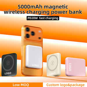 Custom Logo Light Thin Slim Design 5000mah Magnetic Wireless Power Bank Fast Charging PD 20w Type-C Mini Powerbank - Product Image 2