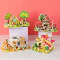 Puzzle 3D tridimensionnel en papier Château Modèle de construction Ornement Jouet éducatif Cadeau pour enfants Fabricant en stock Vente en gros