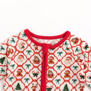 ミオジンギング 	 簡単着脱ベビー寝具 竹素材ベビー服 ダブルジッパーベビーパジャマ 	 低MOQベビー寝間着 - Product Image 5