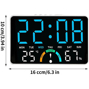 Custom Smart Digital Desk <b>Led</b> Multifunctional <b>Clock</b> with Time and Date Digital <b>Clock</b> for Bedroom - Product Image 2