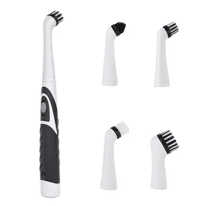 kitchen cleaning brush sonic scrubber cordless power scrubber power scrubber bathroom with 4 4 Replacement Heads