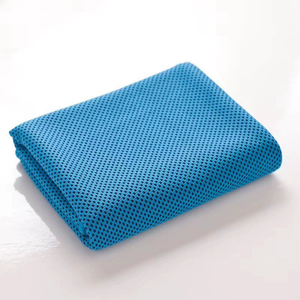 Serviettes de sport rafraîchissantes en microfibre douce à séchage rapide, forme rectangulaire, pour adultes, ensemble bleu, vert, gris - Product Image 1