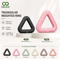 Haltères triangulaires en silicone personnalisables avec logo pour la maison, idéales pour le yoga, le Pilates et l'entraînement de force – Poids de main pour femmes