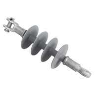 Línea de alimentación de polímero de alto voltaje para exteriores, aislador de componentes eléctricos y Hardware, compuesto de polímero, 70kn, 15KV