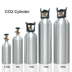 Réservoir de <span class=keywords><strong>CO2</strong></span> portable avec tube de siphon et vanne CGA320 Bouteille de gaz en aluminium de 20lb - Product Image 2