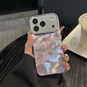 Coque en acrylique pour 17 Pro Max avec design professionnel, paillettes, lentille laser, dégradé, grande fenêtre, protection antichoc - Product Image 4