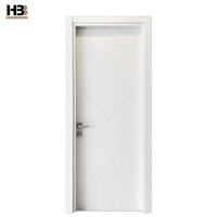 Porte intérieure ignifugée pré-montée en bois massif, design moderne blanc, 45 minutes de résistance au feu, conforme à la norme ULC S104, pour condo canadien