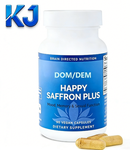 Cápsulas Veganas DOM/DEM Happy Saffron Plus |   90 Unidades |   Suplemento Dietético para el Apoyo del Estado de Ánimo, la Memoria y el Bienestar - Product Image 1