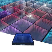 Miroir 3D sans fil avec aimant Led interactif Piste de danse Infinity Miroir Panneau 3d Led Piste de danse en vente Lumières pour mariage