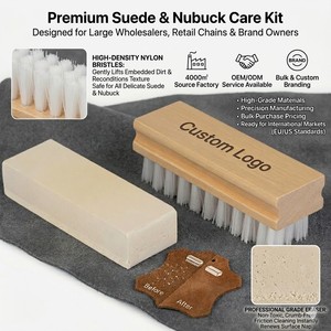 Kit de Nettoyage Personnalisé OEM pour Cuir et Nubuck – Brosse en Bois et Gomme pour Chaussures, Sacs à Main et Bottes – Vente en Gros - Product Image 2