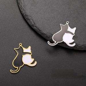 Collar con Colgante de Amuleto de Gato Negro Gótico Vintage, Acero Inoxidable, Camafeo Ovalado, Marco de Plata Antigua, Joyería Pagana Oscura, Wicca, Brujería - Product Image 5