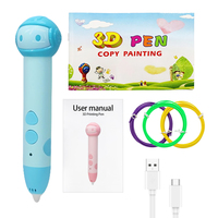 Kit de stylo 3D pour enfants, filament PCL basse température, rechargeable par USB, avec gabarits de dessin, moules, ensemble d'artisanat éducatif STEM DIY