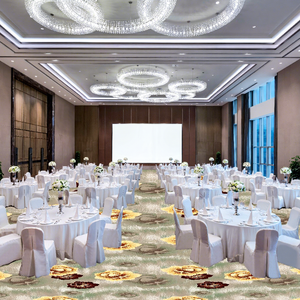 Tapis mural imprimé en nylon, hôtel moderne, <span class=keywords><strong>restaurant</strong></span>, salle de banquet, design floral coloré personnalisé, antidérapant, usage commercial - Product Image 3