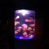 Aquarium sur mesure de grande taille en plexiglas, scène d'océanarium, résistant, nouveau, cylindre en acrylique, grand aquarium pour poissons