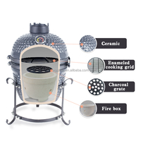 SEB KAMADO Heavy Duty Egg 13-Zoll Holzkohlegrill, Outdoor BBQ Keramikgrill für den Außenbereich