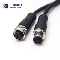 Cable M12 de 5 Pines, Conector Recto Macho RS232-SICS Blindado Hembra
