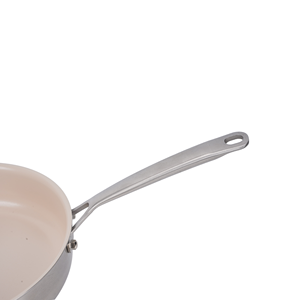 Juego de utensilios de cocina duraderos de gran venta 2025, revestimiento de cerámica de acero inoxidable de tres capas de Metal, sartén antiadherente plana para cocinas - Product Image 5