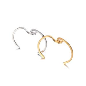 Yiwu Aceon Acero inoxidable personalizado corte láser forma creativa estrecho grueso brazalete elemento marino famosa película mar ola brazalete - Product Image 1